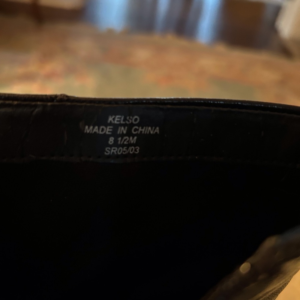 Liz Claiborne Black Leather Kelso Heeled Ankle Boots - Picture 6 of 14
